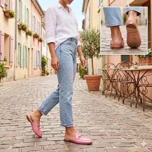 Dune London Pink Croc Embossed Horsebit Mules Loafer Slides 763GENUINE Womens 40